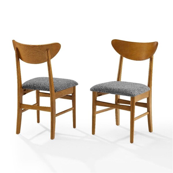 Crosley Brands Landon Wood 2 Dining Chairs With Upholstered Seat, Acorn - 2 Piece - CF6021-AC