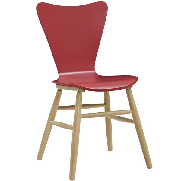 Modway Furniture Cascade Wood Dining Chair - Red, 33.5 x 18.5 x 20.5 in. - EEI-2672-RED
