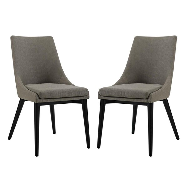 Modway Furniture 34 H x 38 W x 23.5 L in. Viscount Dining Side Chair Fabric, Gray - EEI-2745-GRA-SET