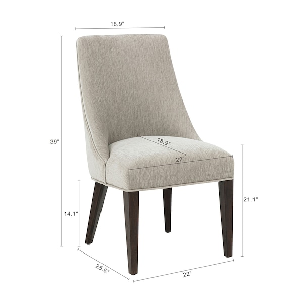 Manhattan Comfort Beever Dining Chair in Taupe - Set of 2 - DC103-TP