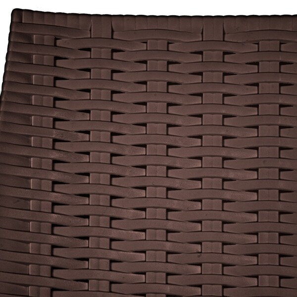 Leisuremod Kent Outdoor Dining Arm Chair, Brown, 4PK - KCA21BR4