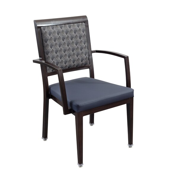 Medacure Squared Navy Stain-Resistant Dining Room Chair for Seniors & Homecare - MC-DCA450B