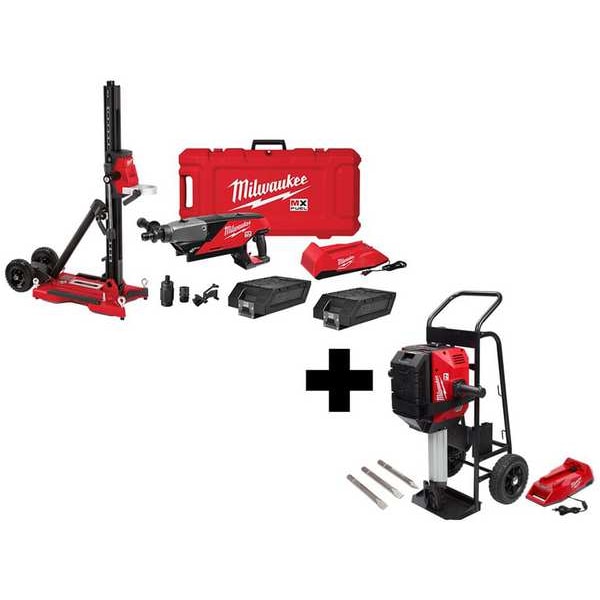 Milwaukee Tool Core Drill and Breaker - MXF301-2CXS, MXF368-1XC