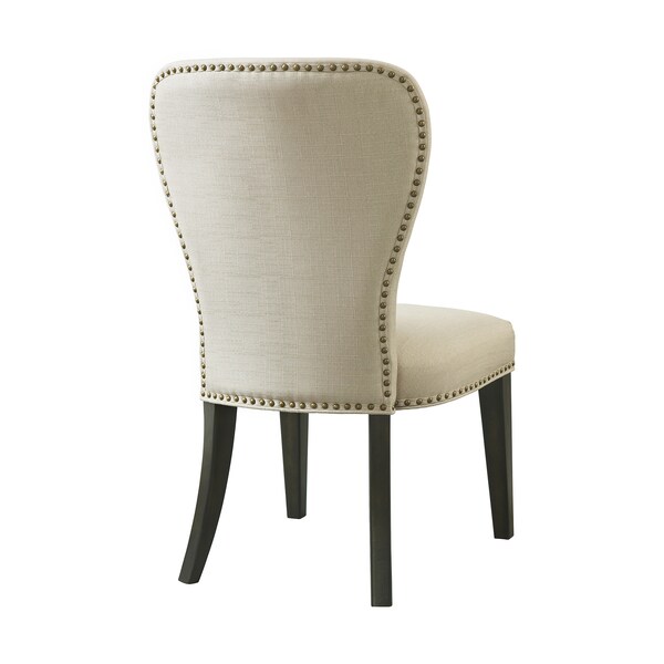 Alaterre Furniture Savoy Upholstered Dining Chairs, Cream Set of 2, PR - ANSV02FDC