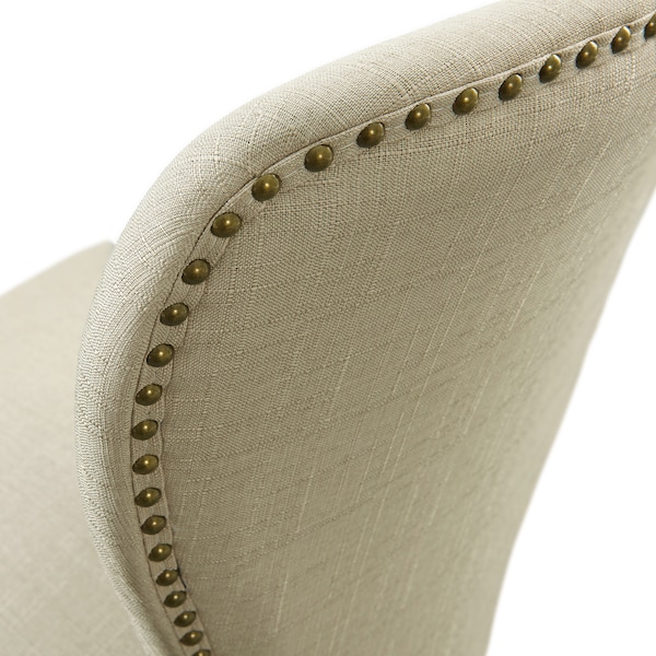 Alaterre Furniture Savoy Upholstered Dining Chairs, Cream Set of 2, PR - ANSV02FDC