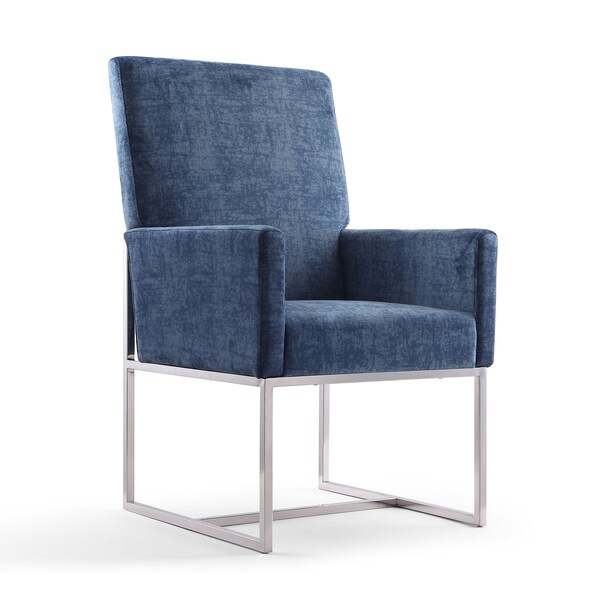 Manhattan Comfort Element 8-Piece Dining Chairs in Blue - 6-DC2930-BL