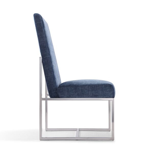 Manhattan Comfort Element 8-Piece Dining Chairs in Blue - 6-DC2930-BL