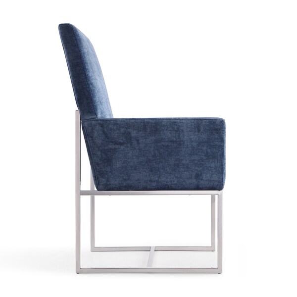 Manhattan Comfort Element 8-Piece Dining Chairs in Blue - 6-DC2930-BL