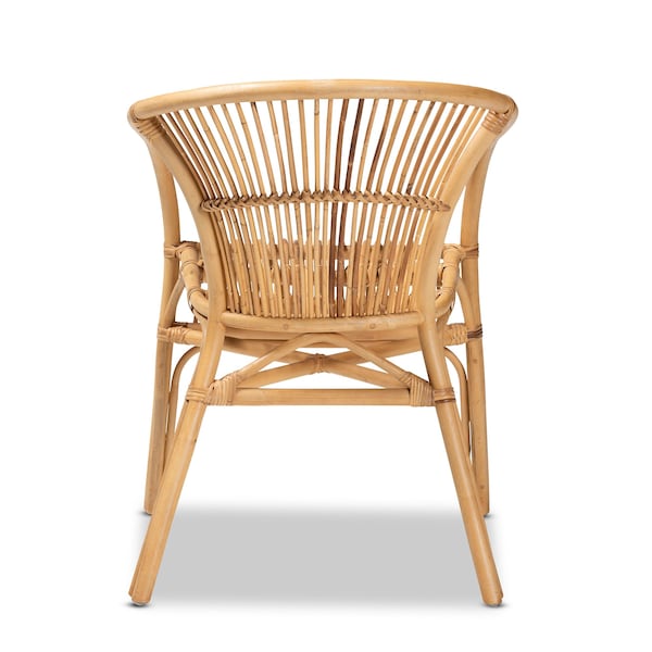 Baxton Studio Murai Modern Bohemian Natural Brown Rattan Dining Chair - 211-12765-ZORO