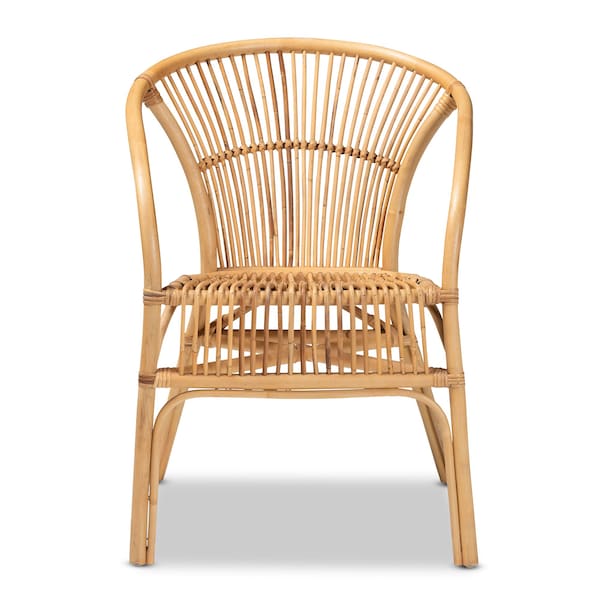 Baxton Studio Murai Modern Bohemian Natural Brown Rattan Dining Chair - 211-12765-ZORO