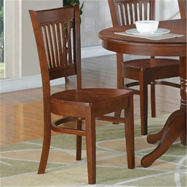 East West Furniture East West VC-ESP-W Vancouver Wood Seat Chairs; Espresso - Pack of 2 - VAC-ESP-W