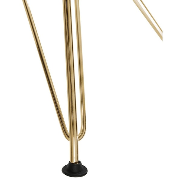 Leisuremod Cresco Molded 2-Tone Eiffel Dining Side Chair with Gold Base, White Purple - CR19WPRG