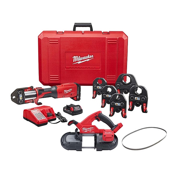 Milwaukee Tool Press Tool Kit, Band Saw and Blades - 2922-22, 2829-20, 48-39-0529