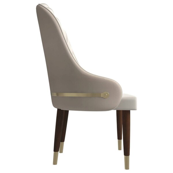Leisuremod Elara Collection Wooden Dining Chair in Cream, 4PK - EC59CR4