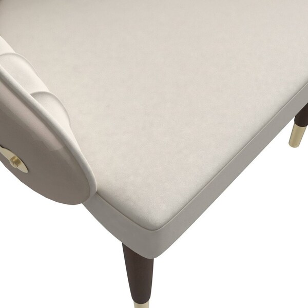 Leisuremod Elara Collection Wooden Dining Chair in Cream, 4PK - EC59CR4