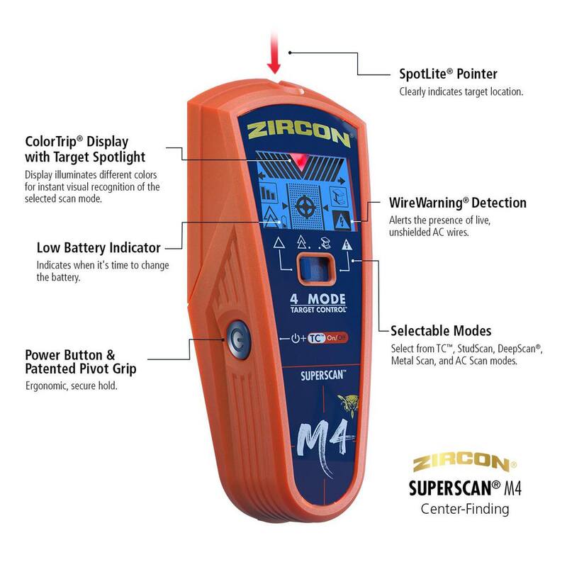 Zircon SuperScan M4 Stud Finder - 71438