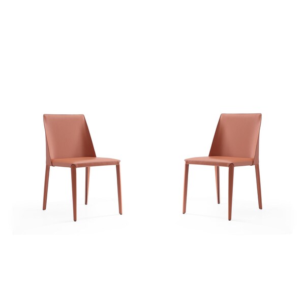 Manhattan Comfort Paris Dining Chair in Clay (Set of 2) - DC032-CY
