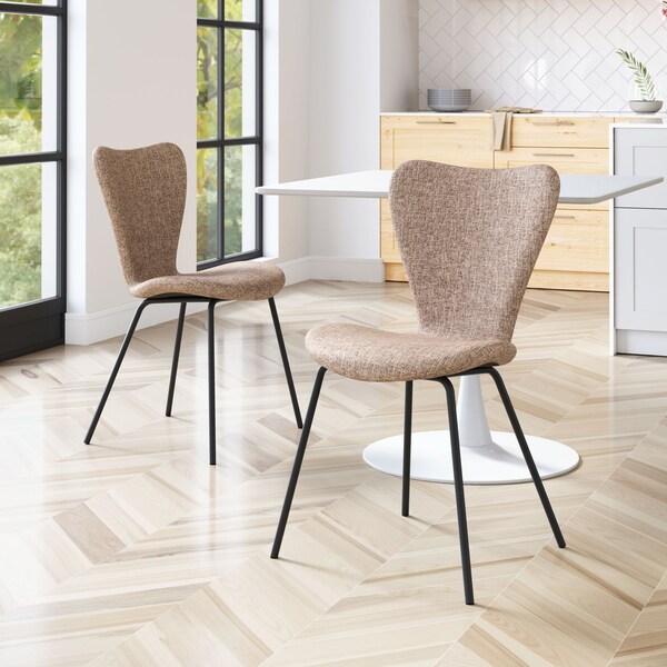 Zuo Modern Tollo Dining Chair Set Of 2 Brown - 109628
