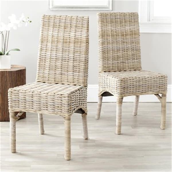 Safavieh Beacon Side Chair - Natural Unfinished - FOX6519A-SET2