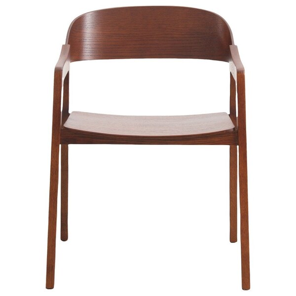 Leisuremod Rivo Collection Elegant Dining Chair in Dark Brown Wood - RC20WBR