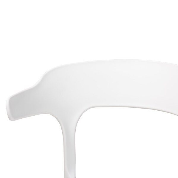 Baxton Studio Gould Modern Transtional White Plastic Dining Chair Set (4PC) - 193-4PC-12025-ZORO