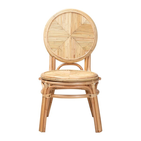 Baxton Studio Carita Modern Bohemian Natural Brown Rattan Dining Chair - 234-13346-ZORO