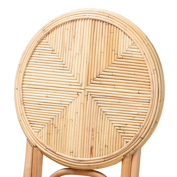Baxton Studio Carita Modern Bohemian Natural Brown Rattan Dining Chair - 234-13346-ZORO