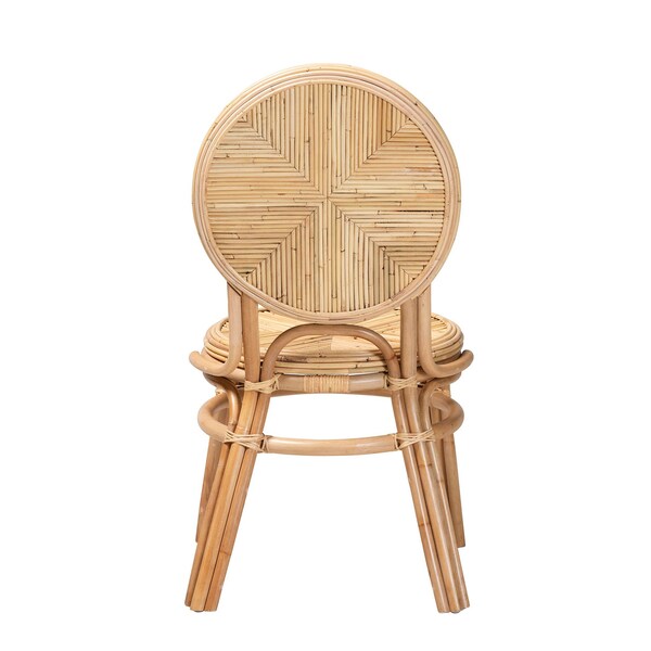 Baxton Studio Carita Modern Bohemian Natural Brown Rattan Dining Chair - 234-13346-ZORO