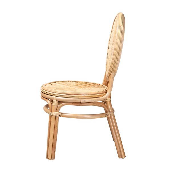Baxton Studio Carita Modern Bohemian Natural Brown Rattan Dining Chair - 234-13346-ZORO