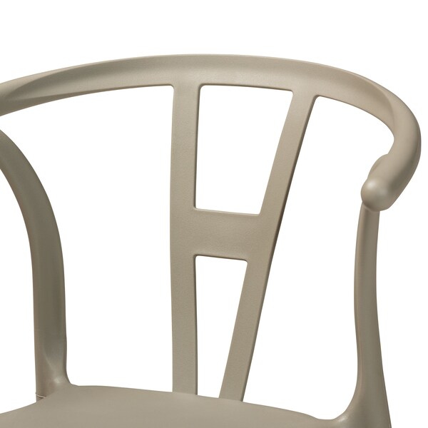 Baxton Studio Warner ModernBeige Plastic Dining Chair Set (4PC) - 194-4PC-12038-ZORO