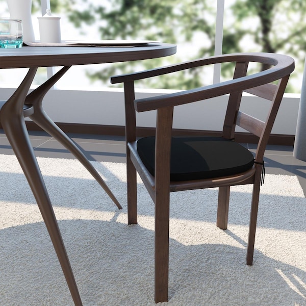 Kd Americana Modern Dining Chair Cushion Pads, Black - KD3036435