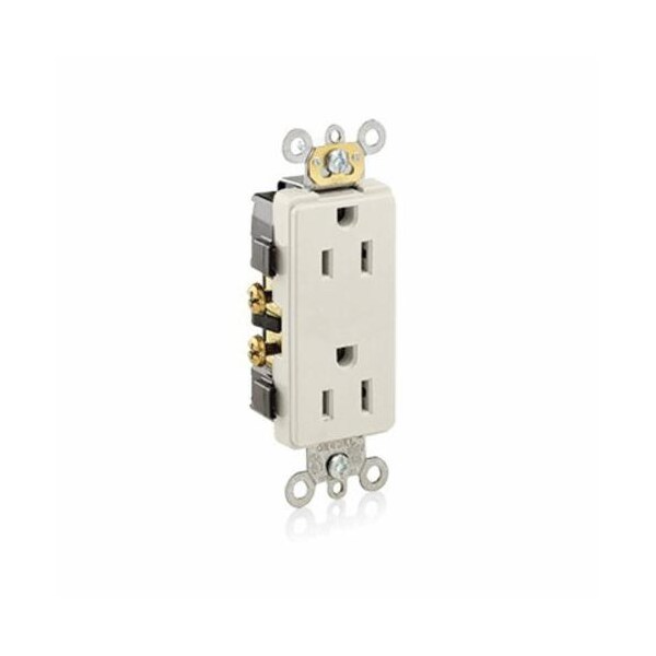 Leviton Electrical Receptacles 15A/125V Decora Recept - Lt Almond - 16252-T