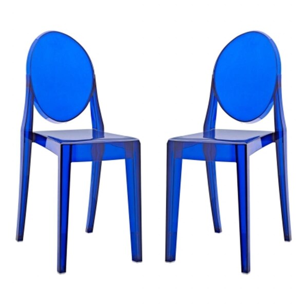 Modway Furniture Casper Dining Chairs, Blue - 15 x 13 x 36 in., 2PK - EEI-906-BLU