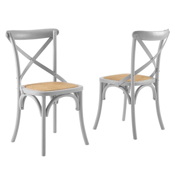 Modway Furniture Gear Dining Side Chair, Light Gray - Set of 2 - EEI-3481-LGR