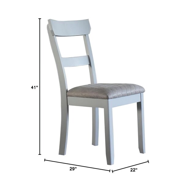 Acme Wooden Side Chair in Gray, 2PK - ER-0195GY