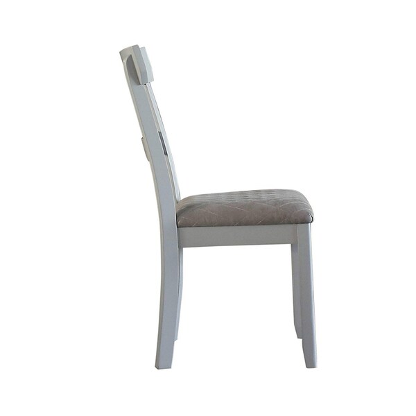 Acme Wooden Side Chair in Gray, 2PK - ER-0195GY