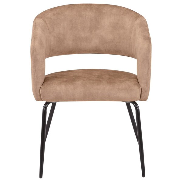 Leisuremod Gavin Series Modern Chair Black Frame in Light Brown, 4PK - GDC52LBR4