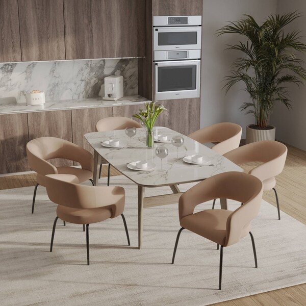 Leisuremod Gavin Series Modern Chair Black Frame in Light Brown - GDC52LBR