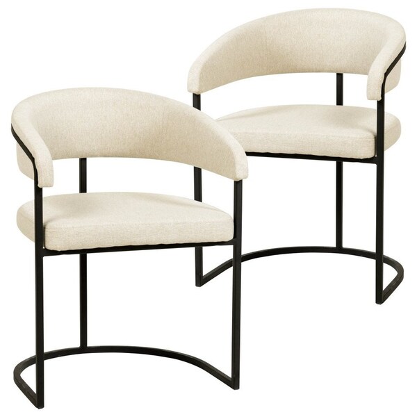 Leisuremod Aero Collection Modern Dining Chair in Taupe, 2PK - AC23TP2