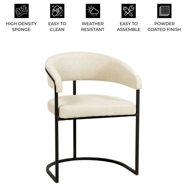 Leisuremod Aero Collection Modern Dining Chair in Taupe, 2PK - AC23TP2