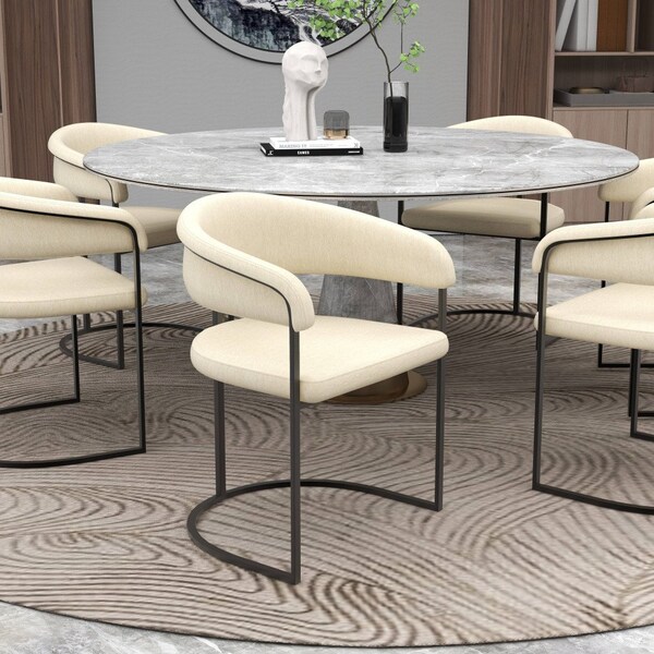Leisuremod Aero Collection Modern Dining Chair in Taupe, 2PK - AC23TP2