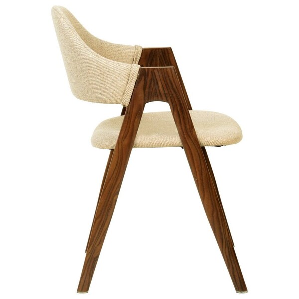 Leisuremod Savor Collection Modern Dining Chair Wood Pattern in Brown - SCW22BR