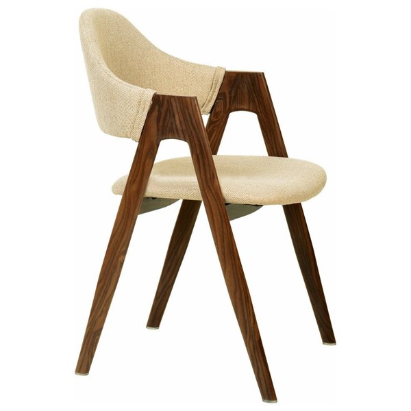 Leisuremod Savor Collection Modern Dining Chair Wood Pattern in Brown - SCW22BR