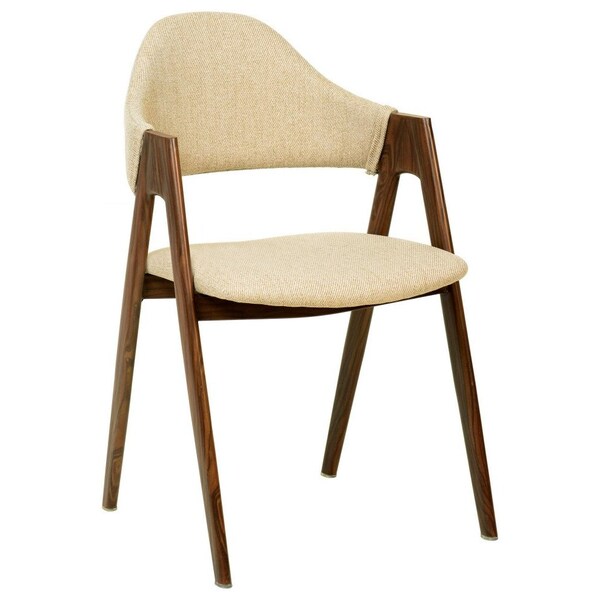 Leisuremod Savor Collection Modern Dining Chair Wood Pattern in Brown - SCW22BR