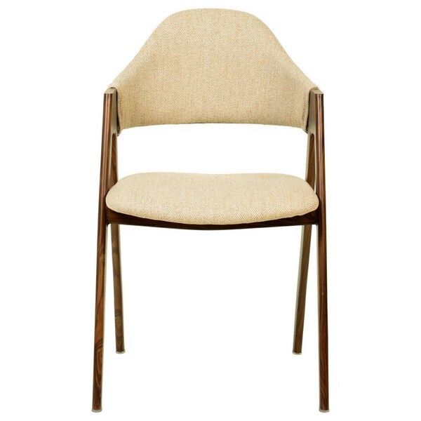 Leisuremod Savor Collection Modern Dining Chair Wood Pattern in Brown - SCW22BR
