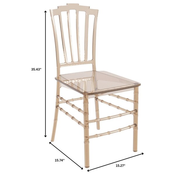 Leisuremod Synth Series Modern Dining Chair in Amber, 4PK - SC16A4