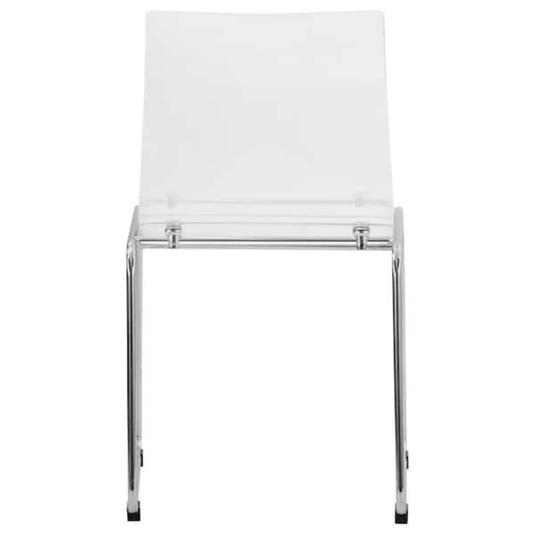 Leisuremod Lima Modern Acrylic Chair, Clear - LC19CL
