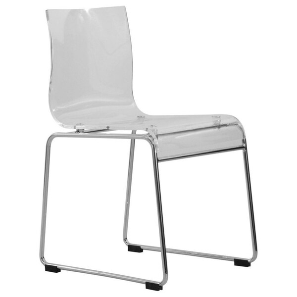 Leisuremod Lima Modern Acrylic Chair, Clear - LC19CL