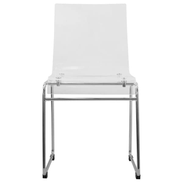 Leisuremod Lima Modern Acrylic Chair, Clear - LC19CL