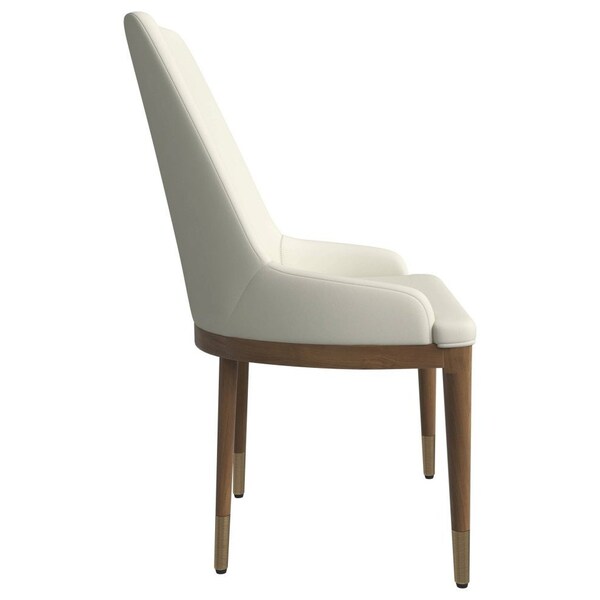 Leisuremod Viva Collection Modern Wooden Dining Chair in Taupe, 4PK - VC24TP4